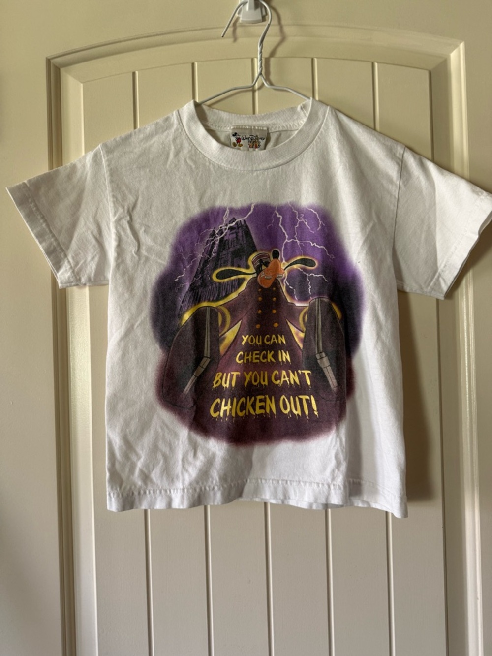 Vintage Disney Tower of Terror kids tee with Red, Yellow & Black Mickey Tag - Picture 2 of 7